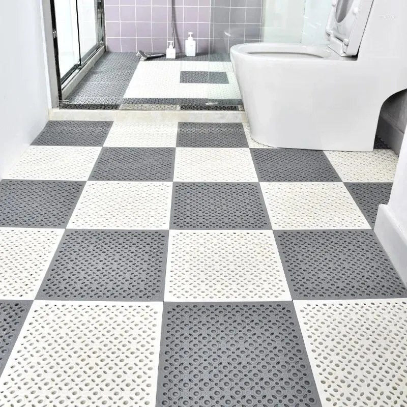 Bath Mats Bathroom Fully Covered With Waterproof And Anti Slip Mat Shower Drop Foot Household Partition Toilet