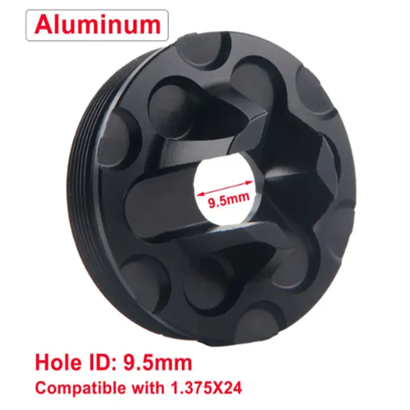 Aluminium 1,375x24 Gewinde Adapterhalterungen Vordere Endkappe für Auto-Ölauffang-Reinigungsgerät-Kits-Zubehör