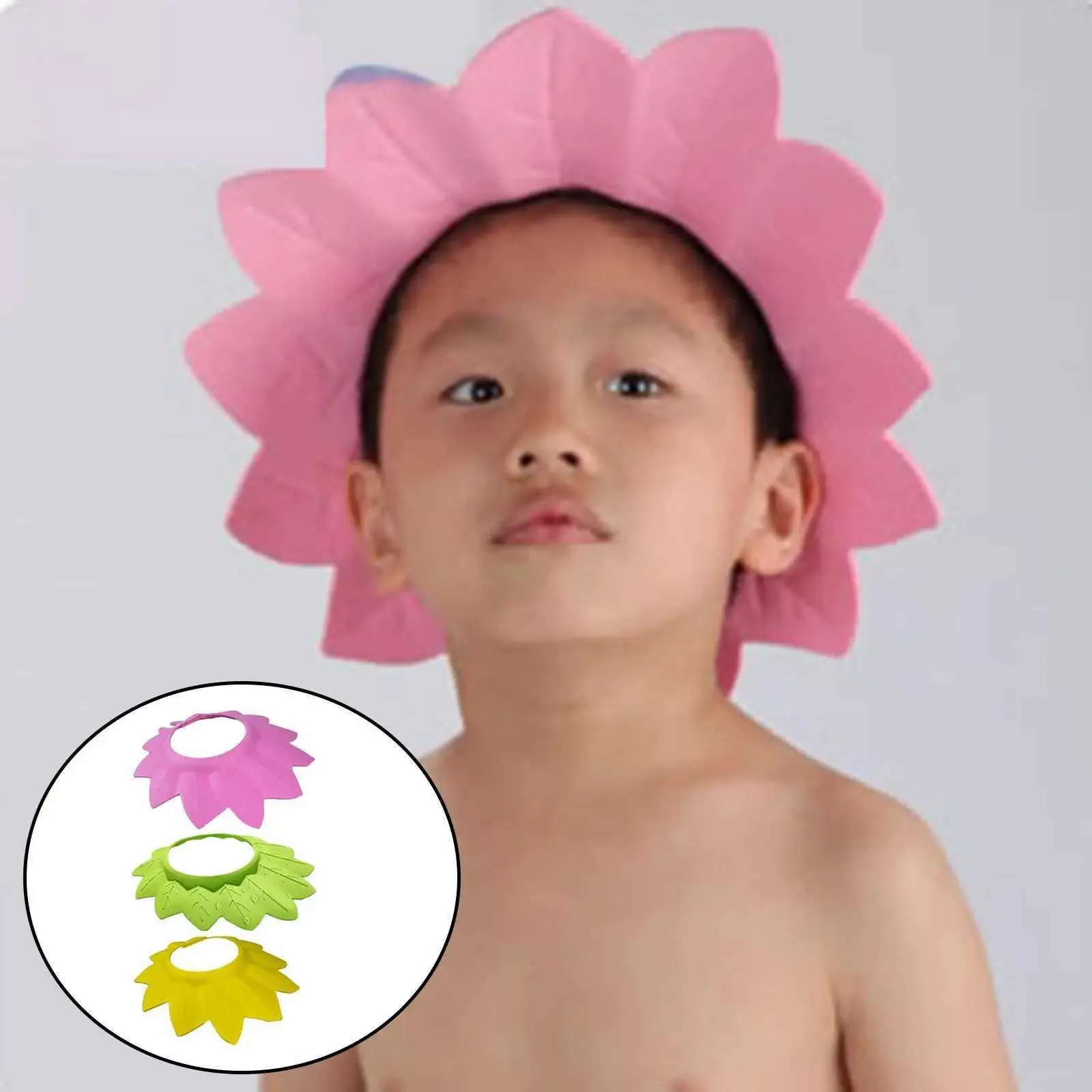 Baby Shower Bathing , Soft Adjustable Shower Visor Hat, Shampoo Bathing Ear for, Baby, Kids, Children