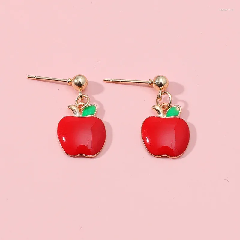 Boucles d'oreilles pendantes en alliage de fruits Cool pour femmes, bijoux amusants en forme de plante mignonne