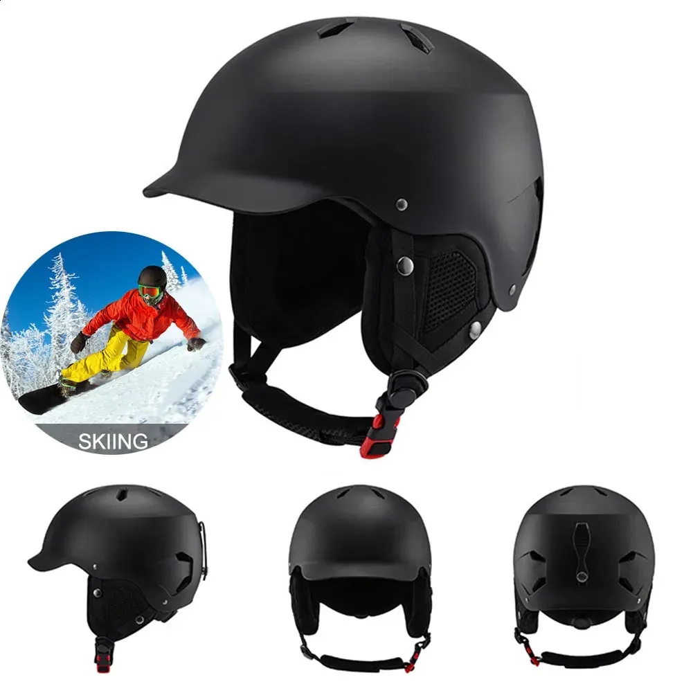 Skihelmen Unisex skihelm Professionele snowboardhelm Schokbestendige ski-warmhelm Sneeuwveiligheid snowboardhelm voor volwassenen en kinderen 231109