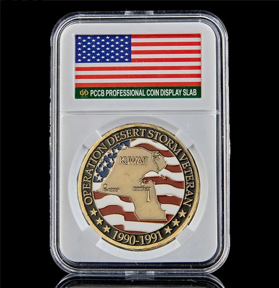 19901991 US Marine Corps Craft Operazione Desert Storm Veterano Storico Militare Token Challenge Collezione di decorazioni per monete W8067368