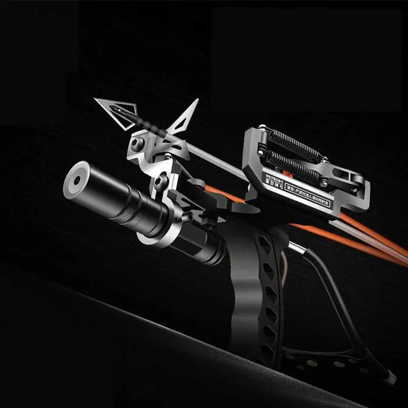 Hunting Slingshots mocne strzały z gumką potężne polowanie na ryby laserowe proce plamy stalowe proce q231110