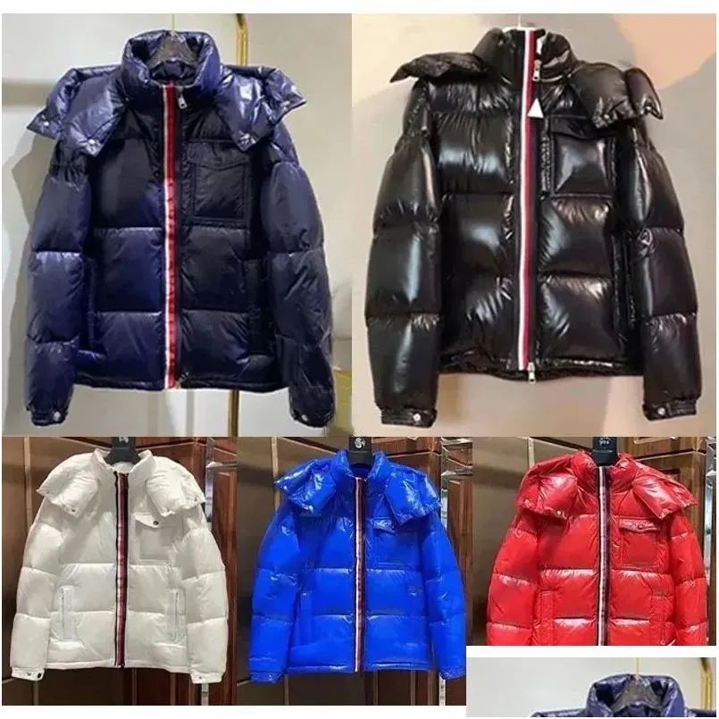 Luxe France Hommes Down Puffer Veste Tricotée Femmes Parkas Panneau Manteaux Occasionnels Bomber Vestes Designers Hommes Vêtements Drop Livraison Dht5R