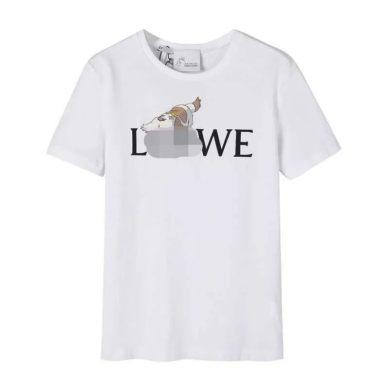 Damesontwerper T-shirt Tracksuit shirt Loe Luojia Hoge kwaliteit 23 Hal's Mobile Castle Print Crew Neck Sleeve T-Shirt Men Women Women