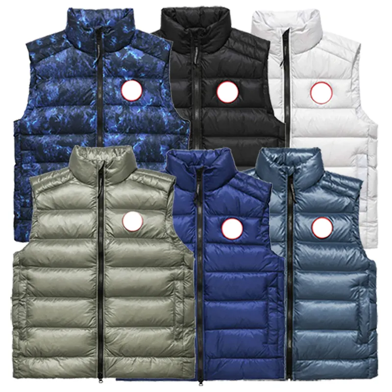 6 colori di abbigliamento firmato di alta qualità Canada Gilet da uomo Piumino d'anatra bianco Scaldino casual Gilet da donna Gilet da donna Scaldacorpo di fascia alta Cappotto invernale XS-XXL