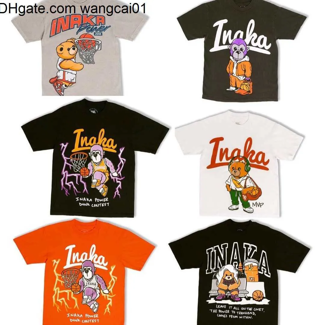 メンズTシャツINAKAパワーシャツ女性高品質の綿240G TEEIPシャツデジタルインクジェット印刷シャツ米国サイズシャツ4103