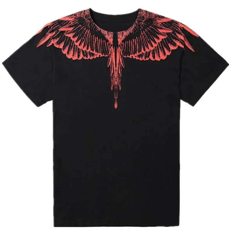 modemärke MB Short Sleeve Marcelo Classic Jersey Burlon Phantom Wing T-shirt Färgfjäder Lightning Blad Par Half T-Shirtgwze