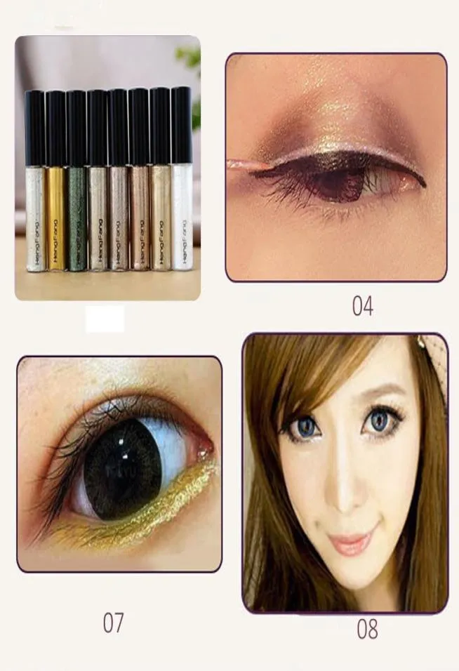 Heng Fang Shiny Magic Glitter Eyeliner Waterproof Vloeibare Eyeliners Shining Metallic Goud Zilver Ogen Liner Makeup1343630