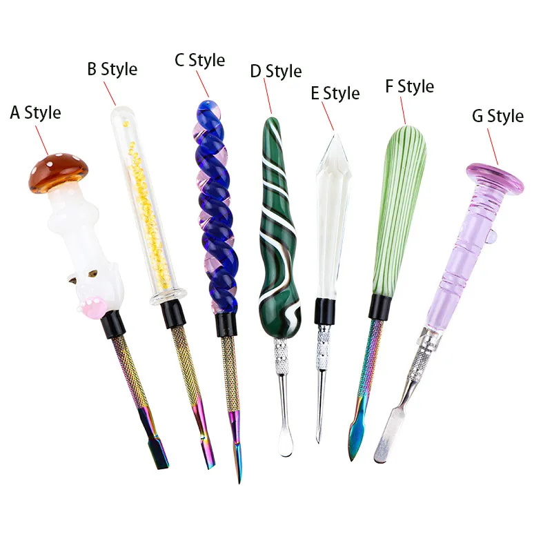20% OFF Colorful Glass & Stainless Steel Dabber Tools – Best Price for Vaporizer Accessories