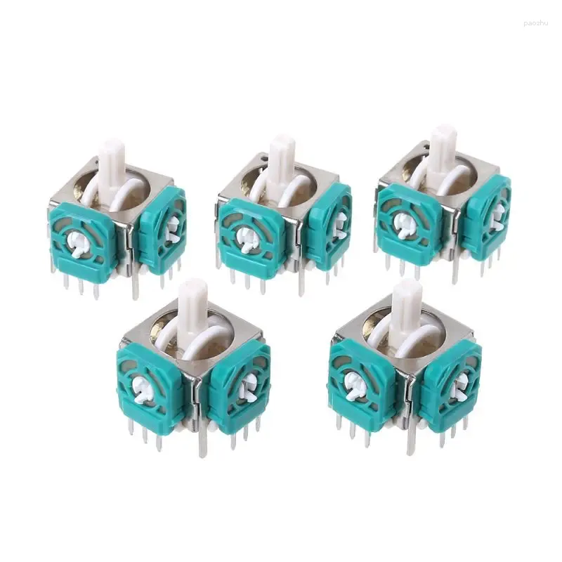 Contrôleurs de jeu ESTD 5PCS / PACK 3D Joysticks analogiques Module Réparation Accessoire de rechange pour NGC Green