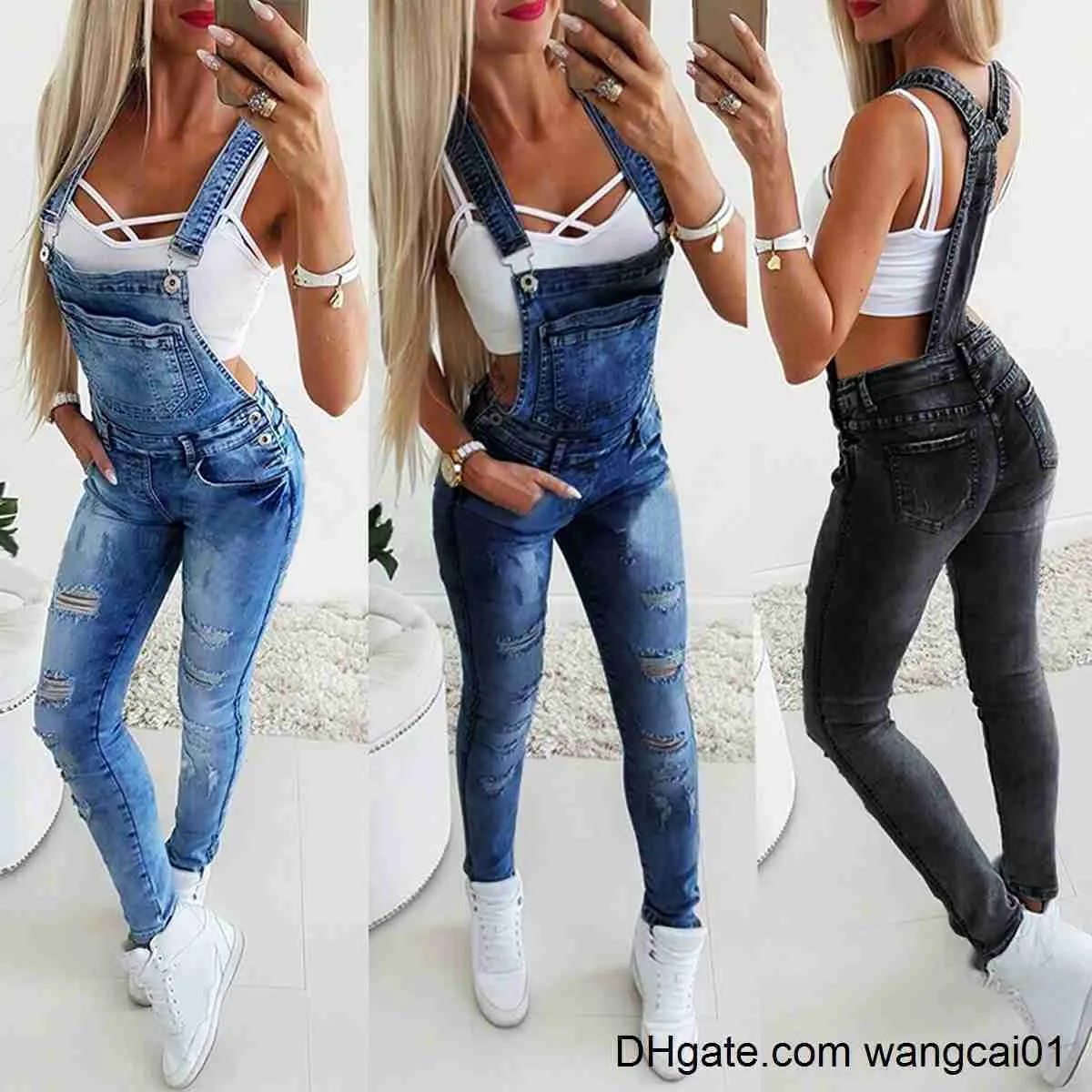 Women's Jumpsuits Rompers Women Pants Fashion Jeans Fa Street Overalls Loose Casual Ho Pants Lady Full ngth Trousers Hot 2020 410&3