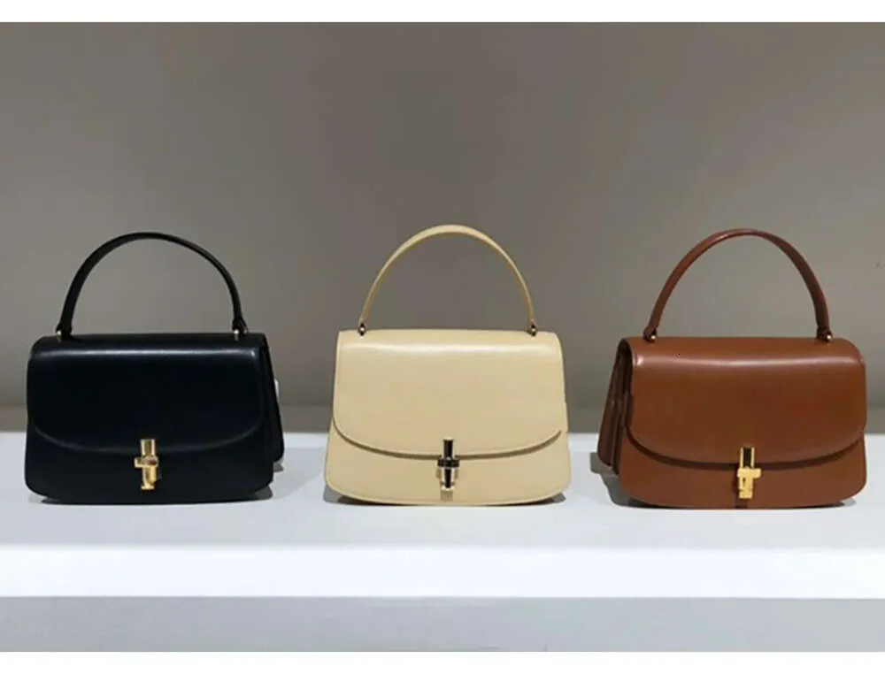 THE ROW Sofia 10 Kalbsleder-Grifftasche Handtasche 2023 Mode Luxus-Designer-Handtaschen schwarz braun Geldbörse Europäische und amerikanische Einfachheit