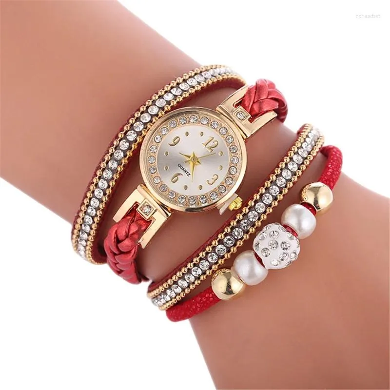 Horloges Relogio-horloges voor dames Wikkel rond modearmband Jurk Dames Damespolshorloge