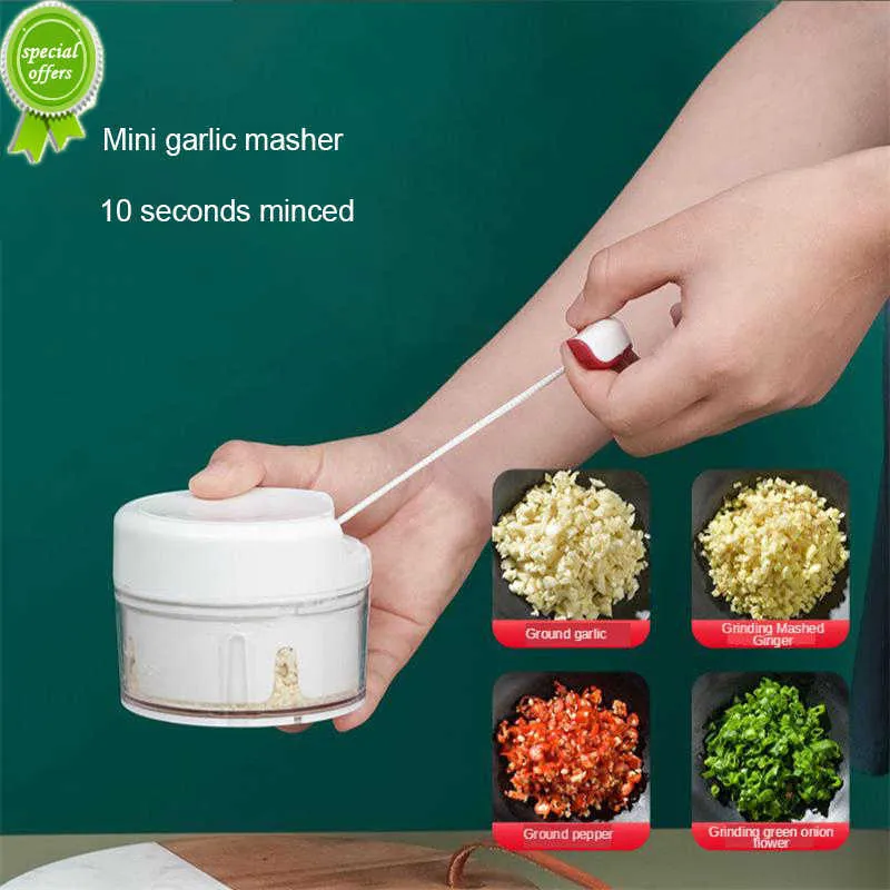 New White Multi-functional Food Garlic Grinder Hand-pulled Garlic Grinder In The Kitchen Palm