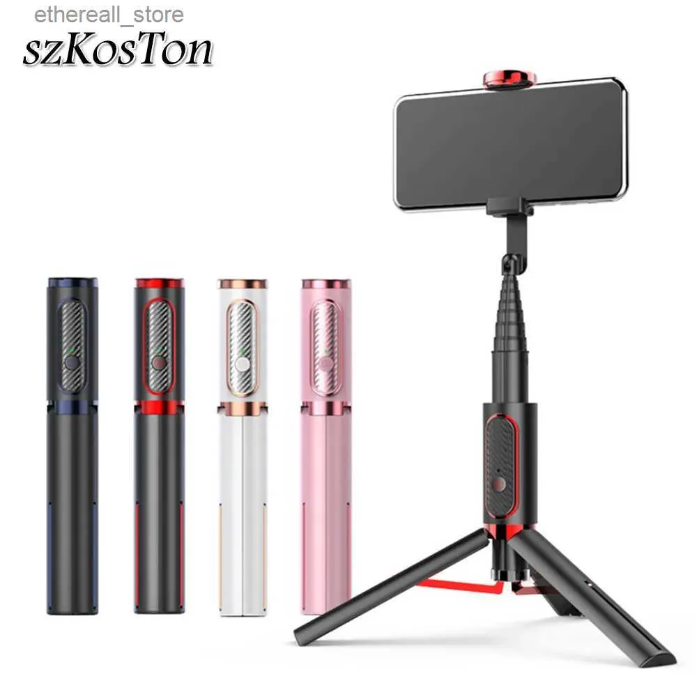 Selfie-Einbeinstative, kabellos, Bluetooth-kompatibel, Selfie-Stick, ausziehbares Einbeinstativ, ferngesteuertes Gimbal-Stick-Stativ für iPhone 14 13 Q231110