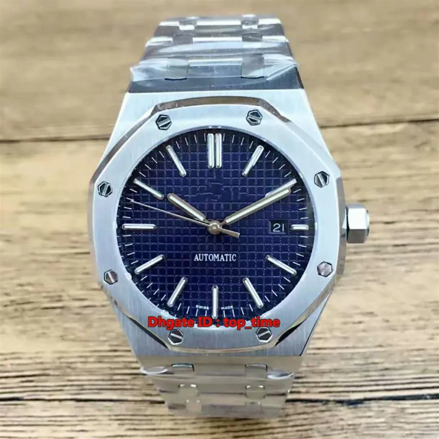 7 Stil Hochwertige Uhr 41 mm Datum A2813 Automatik Herrenuhr 15400ST 316L Stahl Blaues Zifferblatt Edelstahlarmband Herrenuhr Watche303f
