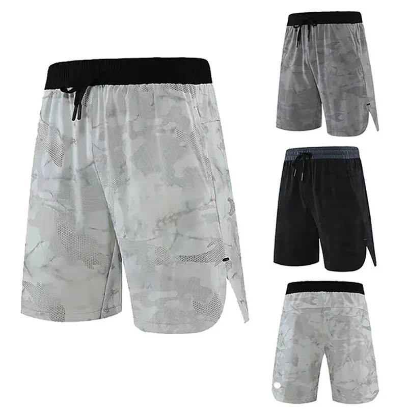 Homens yoga esportes curto secagem rápida camo shorts com bolso do telefone móvel casual correndo ginásio jogger pant de alta qualidade