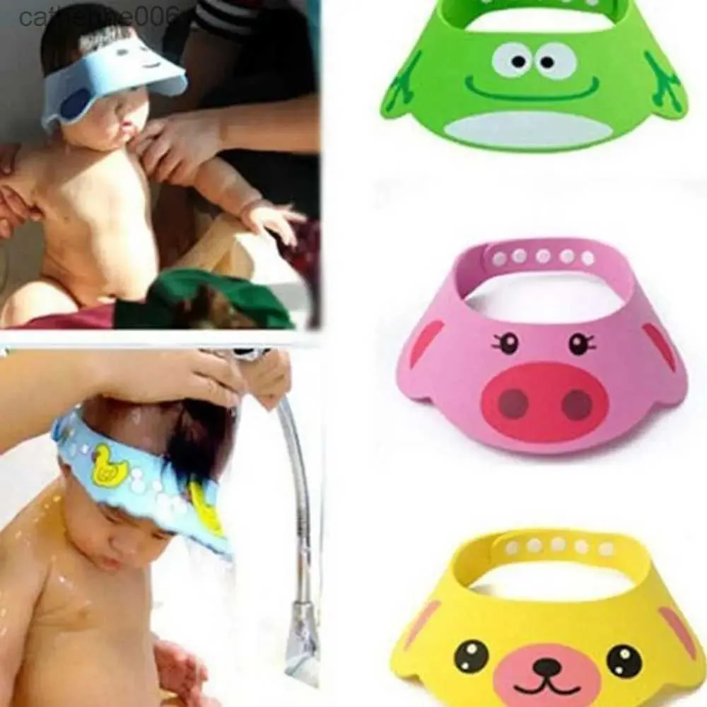 Bonnets de douche Nouvelle arrivée belle réglable bébé chapeau enfant en bas âge enfants shampooing bain bonnet de douche lavage cheveux visière casquettes pour bébé CareL231110