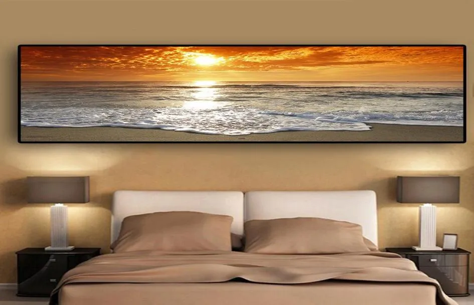 Couchers de soleil naturel mer plage paysage affiches et impressions mur Art photos peinture mur Art pour salon décor à la maison sans cadre 9605920