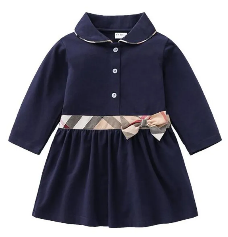 2023Vestito da principessa per bambina Vestito estivo a maniche corte con collo alto per bambini Vestito a righe per bambini con collo alto