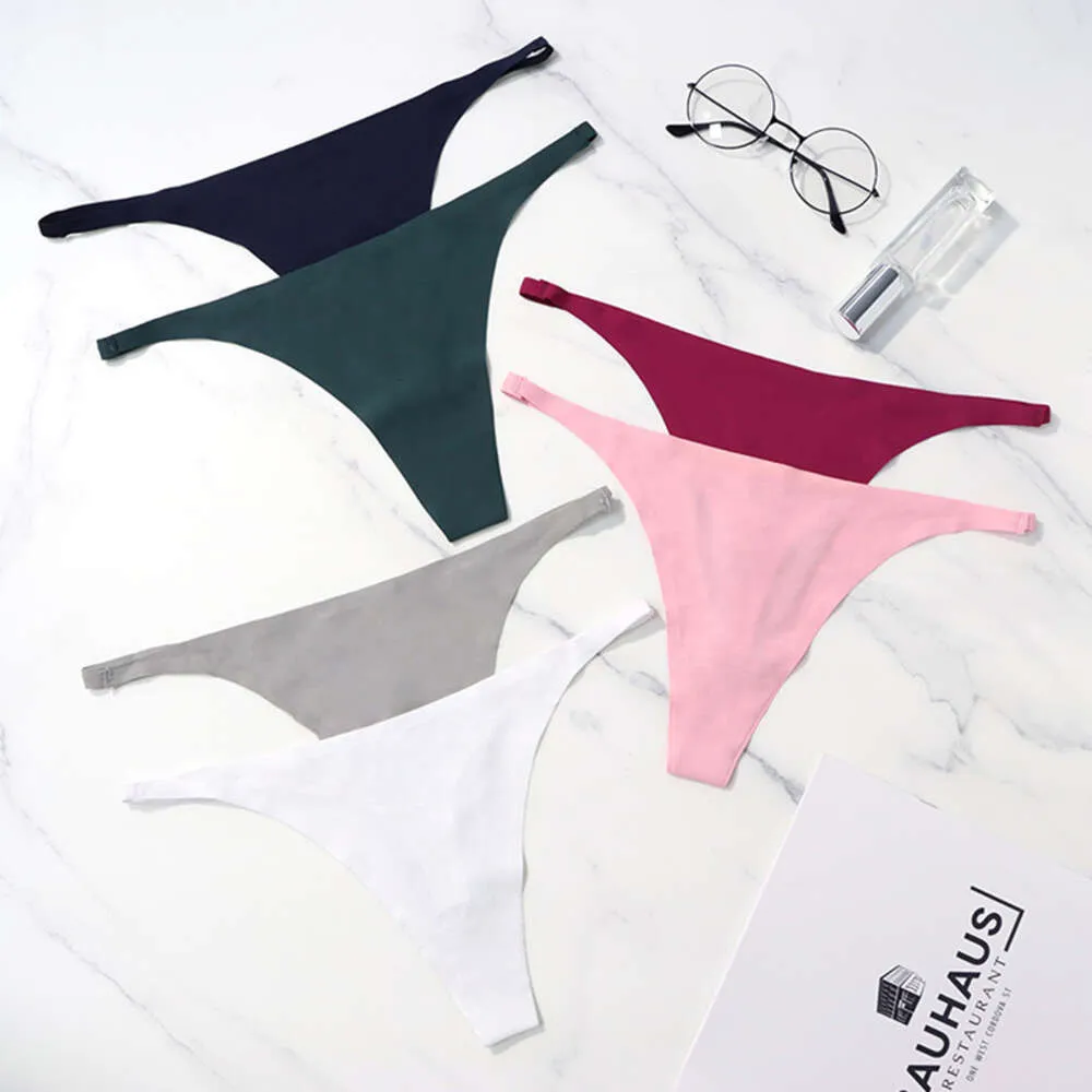 Soft Seamless Ice Silk Thongs For Women Thin Satin Bikini Low Waist Panty  With String Tangas Mujer Design From Chinadialian, $4.78