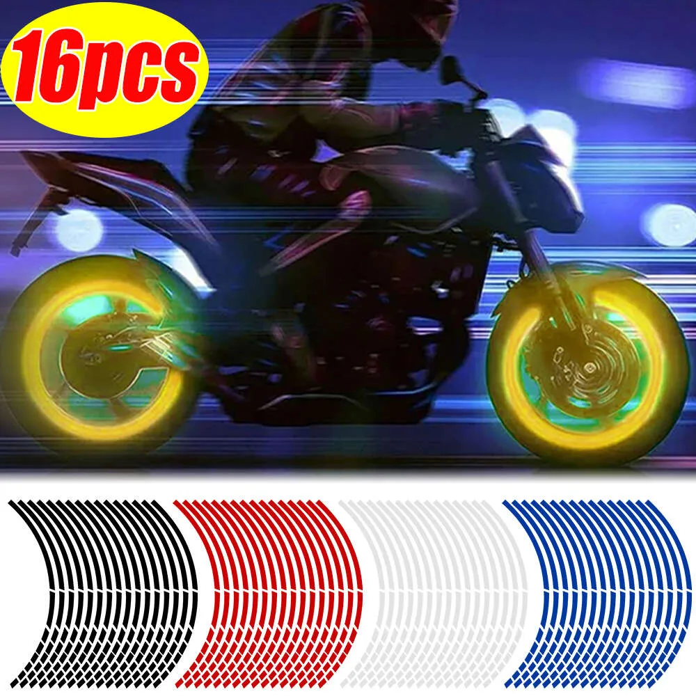 Новое автомобильное колесо для стайлинга шин, мотоциклетная светоотражающая лента для обода, наклейка, универсальная модифицированная наклейка на ступицу колеса, светоотражающие наклейки для шин