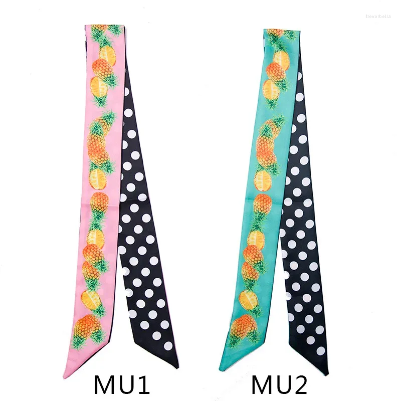 Scarves Explosion Double-sided Pineapple Models Dot Narrow Scarfs Diagonal Strip 5 100cm Small Twill Tied Bag Scarf Hair Band