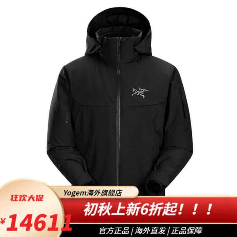 Online Men's Clothing Designer Coats Jacket Arcterys Jacket Brand Macai Series Men's Hard Shell Hooded Goose Down Charge Coat Outdoor Anti Black W WN-78VW