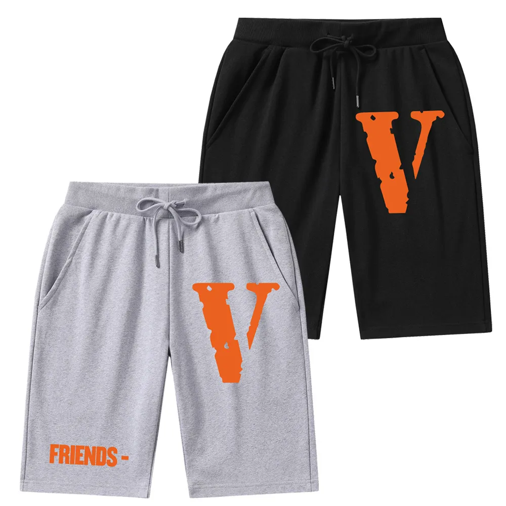 2023 summer vlones Herrbyxor Brand shorts byxor Vlone Sweat FRIENDS Terry Casual Spring Summer Elastiska byxor för män och kvinnor shorts vlone på populär