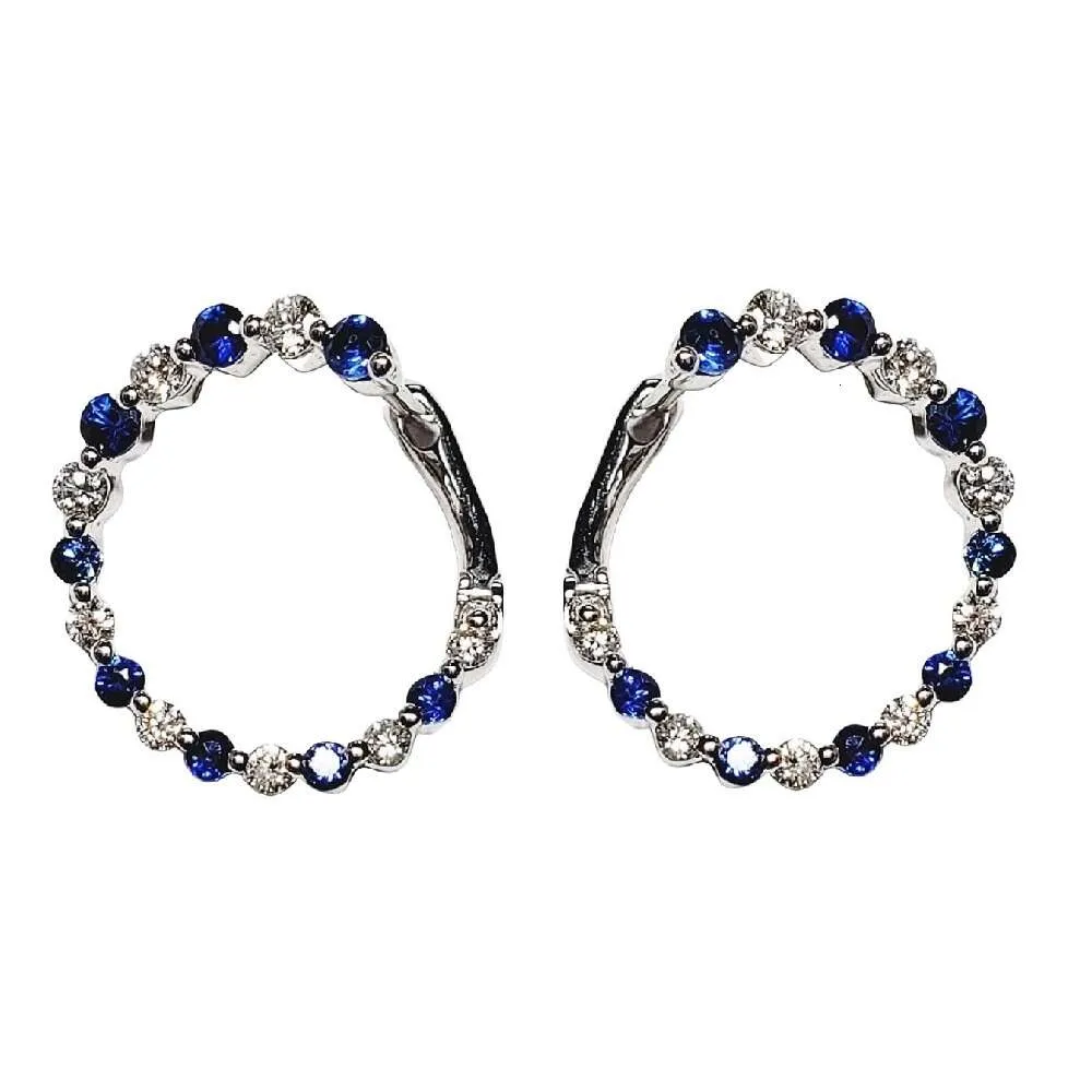 Fashion Diamond Earring Big Round Loops Thick Sparkle Rhinestones Hoop Studs Earrings For Weddings Gift