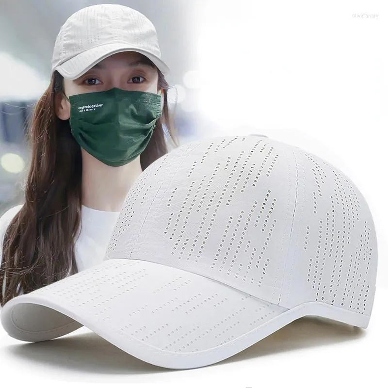 Ball Caps Ladies Sports Hat Baseball Cap For Women Female Trucker Beach Casual Mesh Breathable Hip Hop Fashion Brand 2023 Summer White