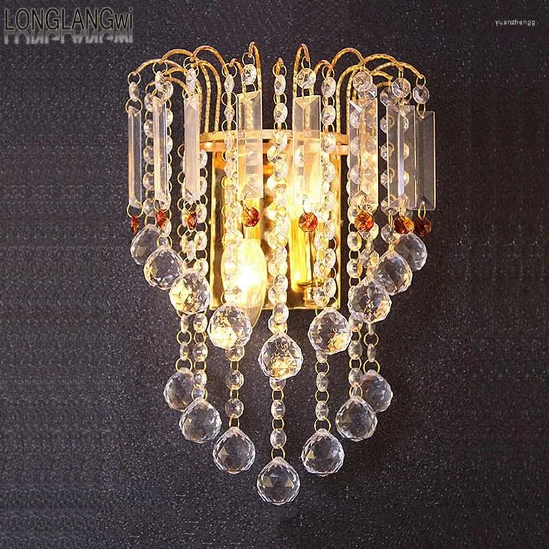 Wandlampen klassieke K9 Crystal Lights Bedside Silver Gold SCONCE