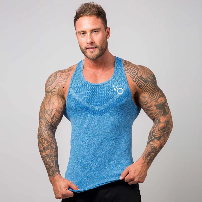 Tanktops voor heren Zomer merk fitness tanktop Bodybuilding Sportscholen Kleding Mouwloze shirts voor heren Slim Fit vesten Singlets Spier Casual tops 230410