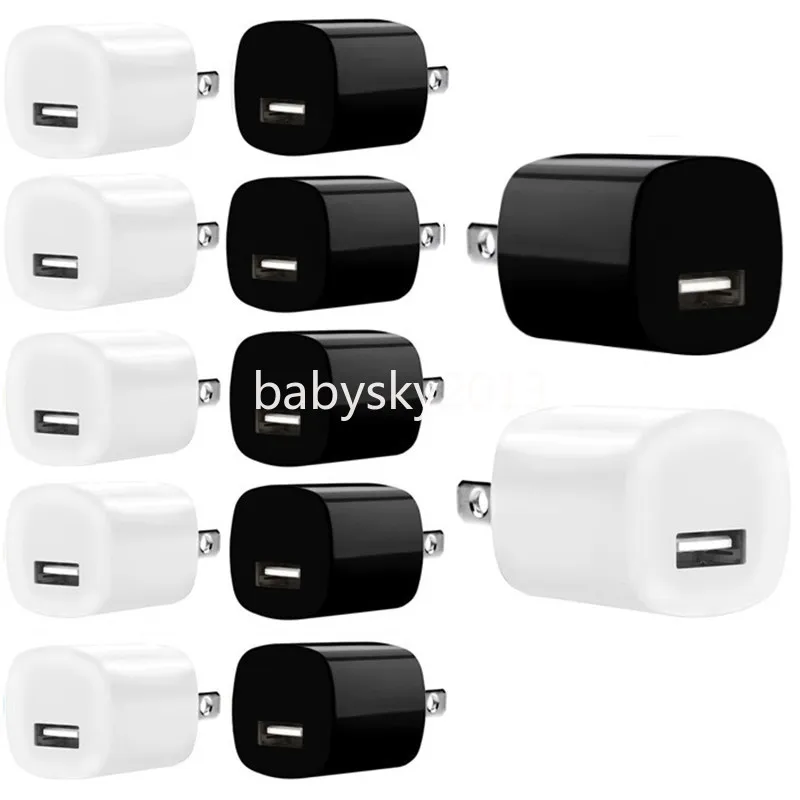 Настенное зарядное устройство USB для дома и путешествий в США, адаптер питания 5 В, 1 А, зарядные устройства USB для iphone 15, 12, 13, 14, samsung galaxy s6 s7 S20 S22 B1