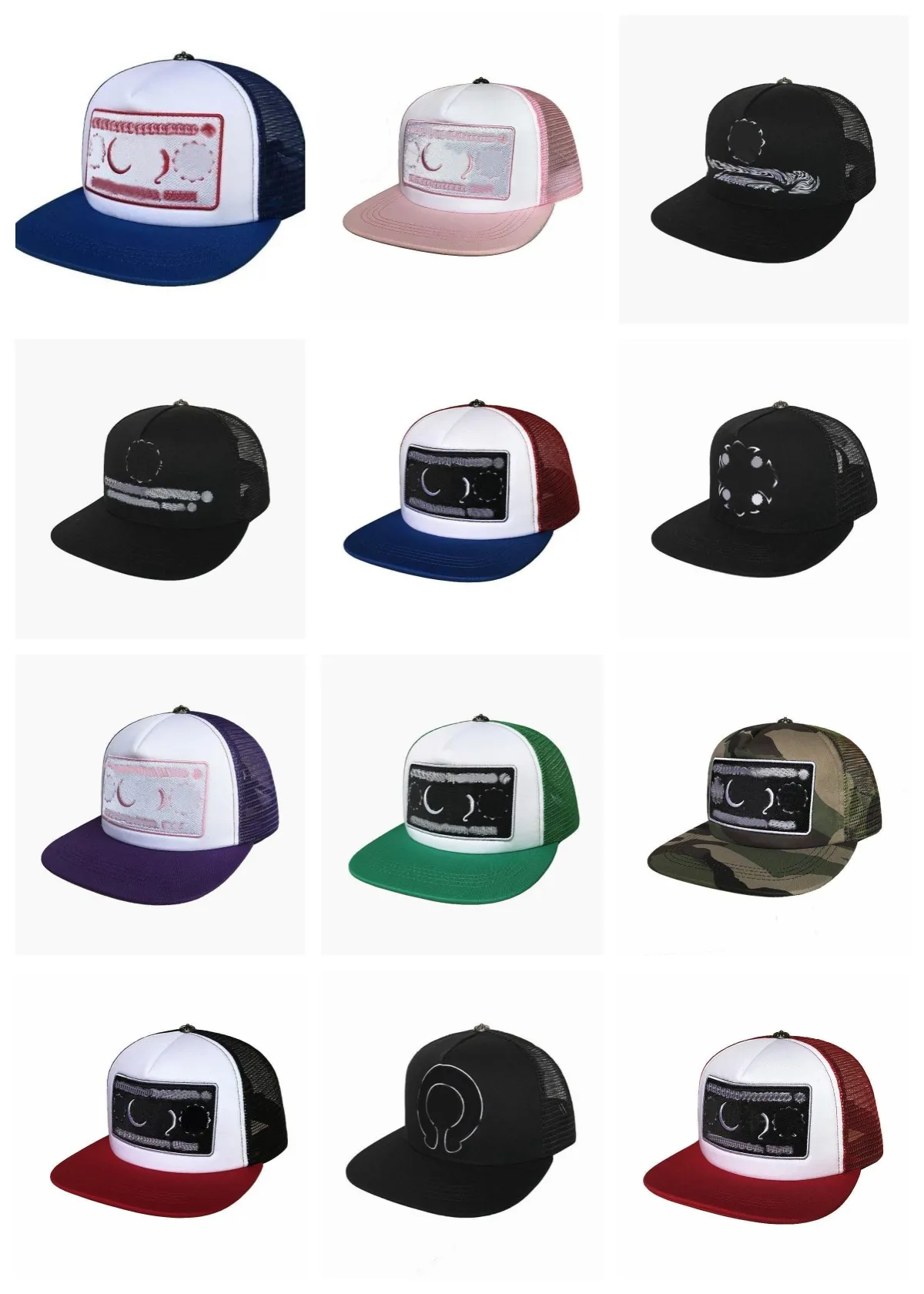 Merk unisex ontwerper snapbacks hoeden kruisen bloem katoen honkbal harten mannen borduurwerk snapback volwassen zon hockey gemonteerde hoed atletische outdoor sport cap mix order