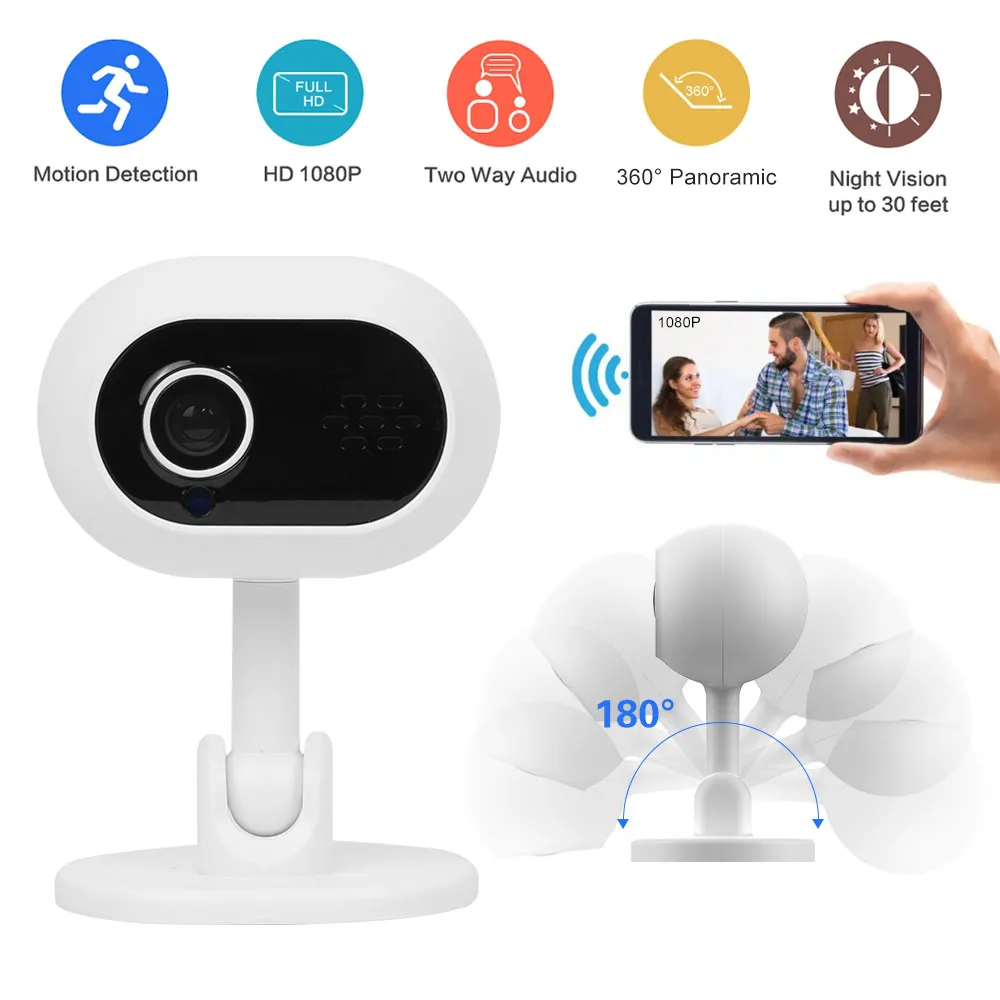 A4 WiFi Surveillance IP Camera 1080P HD Night Vision Motion Detection CCTV Camera Smart Two Way Audio Baby Monitor Home Security Cameras