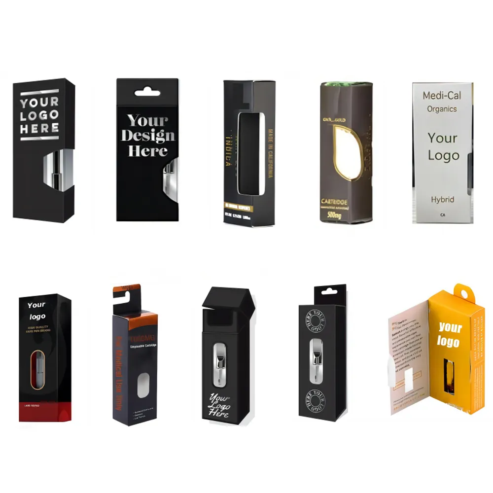 Customiz-logo afdrukken Vape-cartridges Verpakkingsdozen OEM-vouwdoos Goedkoop en snel geleverd