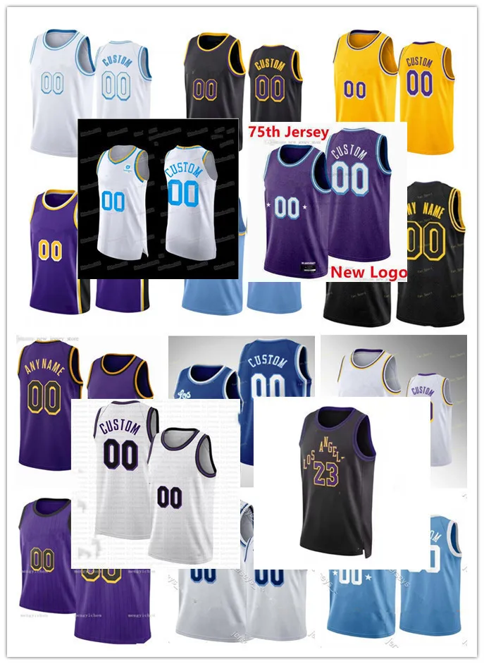 Custom Lakers maillots personnalisés 23 Lebron James maillots de