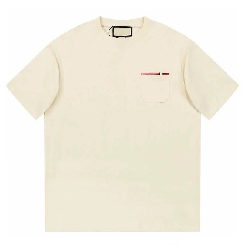 Luksusowe designerskie koszulki koszulki Koszulka Rynek oryginalna wersja Chaopai gujiaying haft relaksowany rękaw
