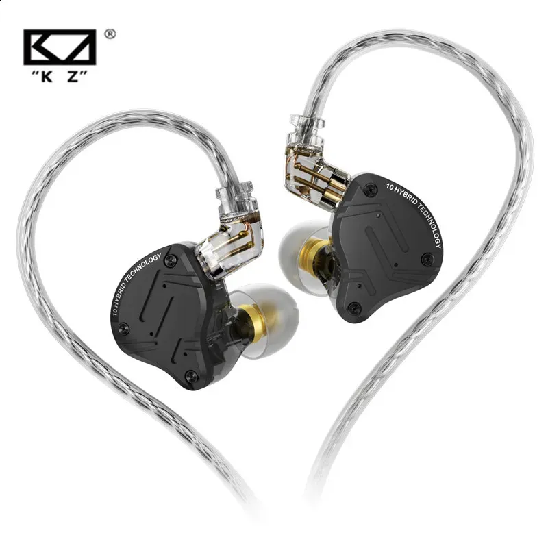 Mobiltelefonörlurar ZS10 Pro X Metal Headset Hybrid Drivers Hifi Bass Earbuds In-Ear Monitor Buller Refering Earpenones Zas Zax ZSX ZSNPRO AS16 231109