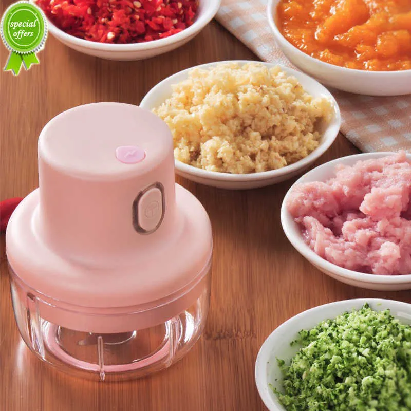 Neue 100/250 ml wiederaufladbare Smart Masher Elektrische Gemüse Chopper Lebensmittel Hackfleisch Mini Drahtlose Knoblauch Artefakt Rühren