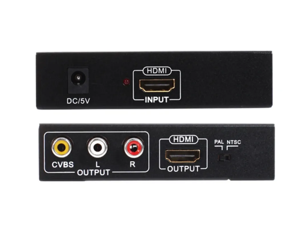 Convertidor HDMI A RCA, HDMI A AV 3RCA CVBS 1080P Convertidor De Audio