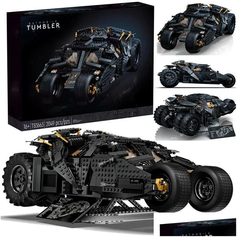 Blocks Blocks 2049 Pellets Bricks The Batmobile Tumbler Batpod Motorcycle Set Model Building Boys 76240 Gifts Kids Toys For Children 2 Dheer