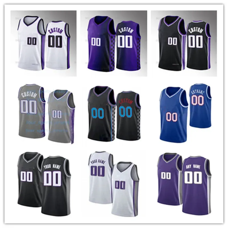 Custom Jersey Mens Women Youth 0 Malik Monk De'Aaron 5 Fox 10 Domantas Sabonis 40 Harrison Barnes Kevin Huerter Keegan Murray Basketball Jerseys