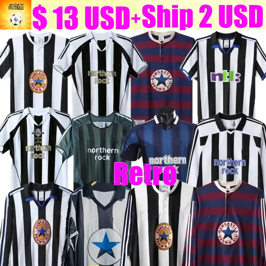 95 96 97 99 20 01 03 04 05 NEWCASTlles NuFC SHEARER Retro camisas de futebol HAMANN SheaRER PINAS 1993 1980 82 05 2006 UNITED OWEN camisas clássicas de futebol Ginola mangas compridas