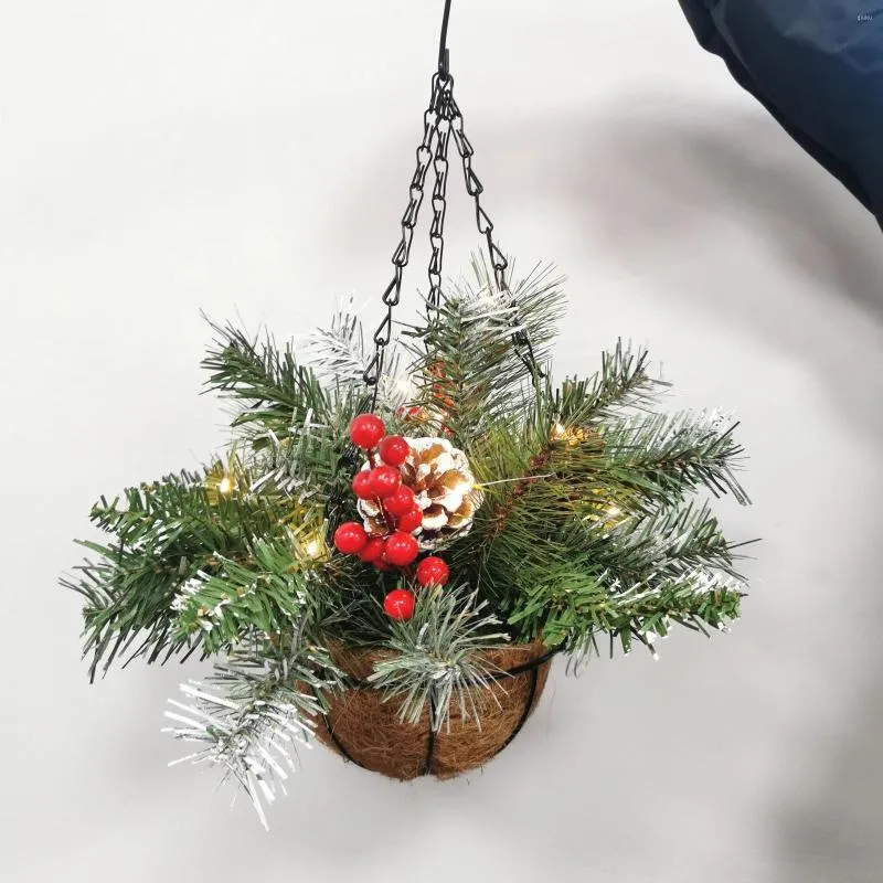 Dekorativa blommor 12x konstgjorda julbärgrenar levererar frukt för festbordets mittstycke