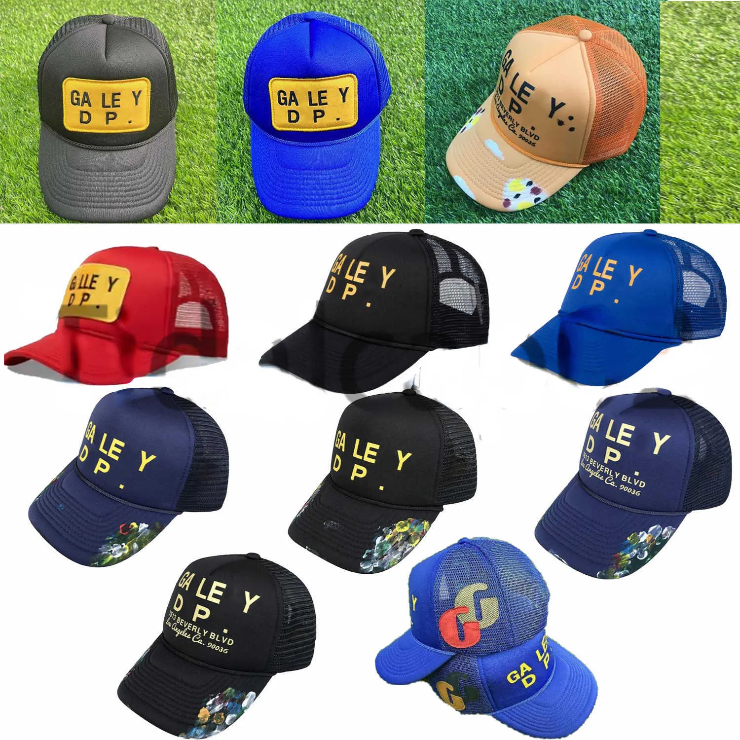 Neueste Patch-Stickerei casquette Herren-Ballmützen Lässige Galerien Schriftzug Curved Dept Brim Baseball Cap Fashion Letters Hat Printing