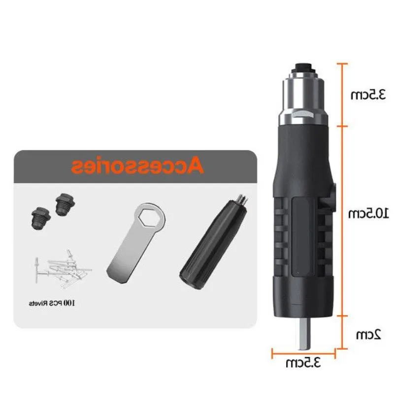 Adaptateur de rivetage pour pistolet électrique, outils communs, perceuse sans fil, Rivet en aluminium, écrou de rivetage, insertion de clous, accessoires électriques Thnwo