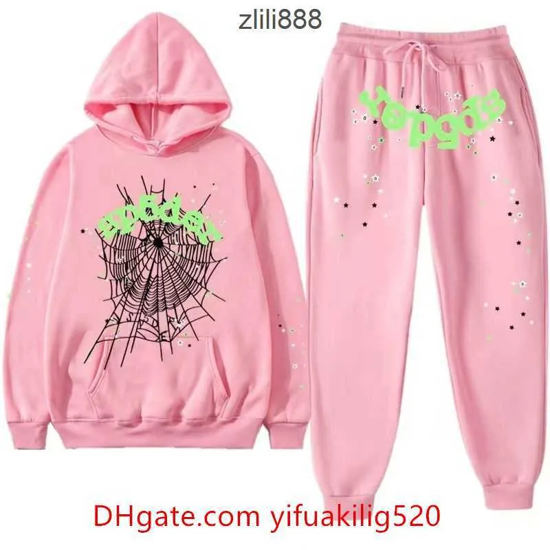 25SS Spider Trapstar Track Suits Hoodie Designer Mens 555 SP5DER Sweatshirt Man Young Thug Two-Piece With Womens Spiders Tracksuit